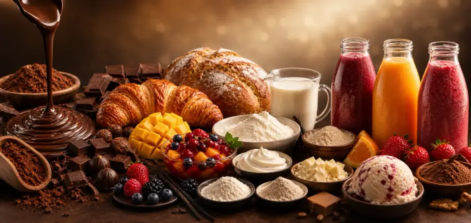 Chocolate, bakery, dairy, fruit and beverage ingredient applications