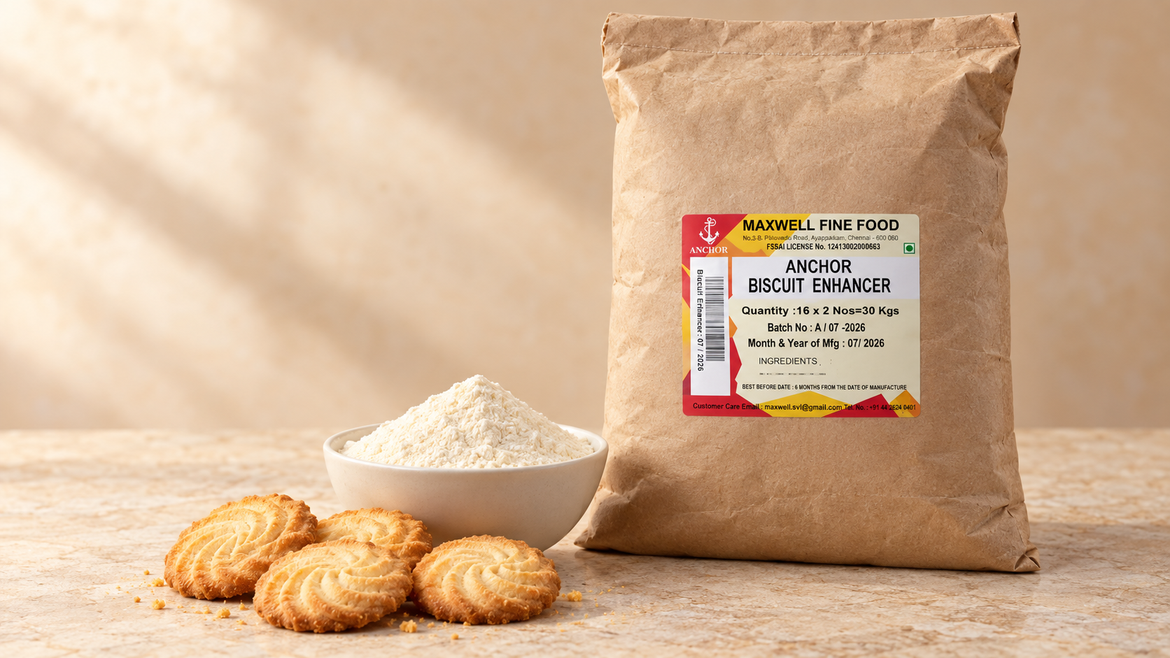 Biscuit Enhancer for commercial food production
