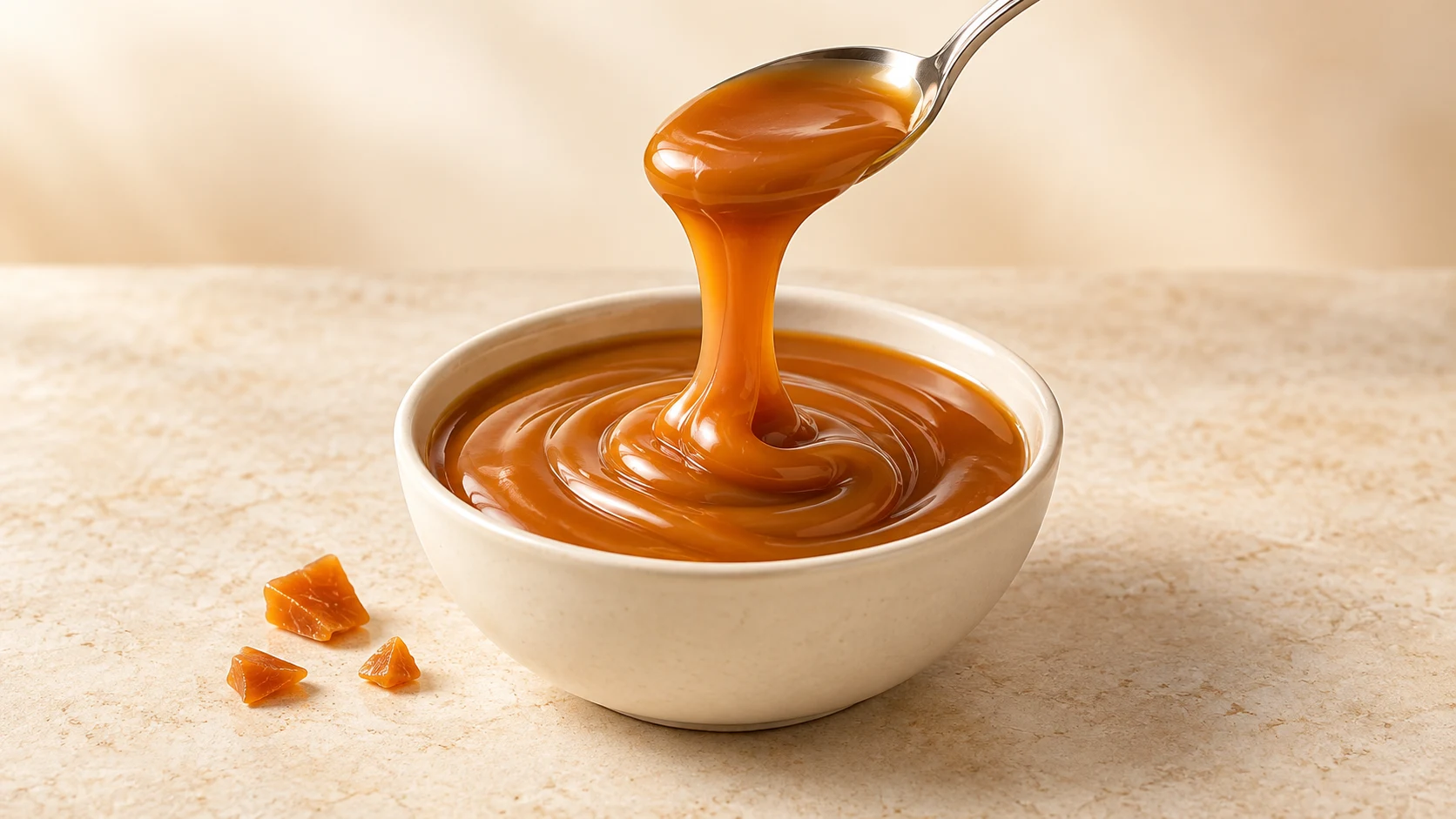 Caramel for commercial food production