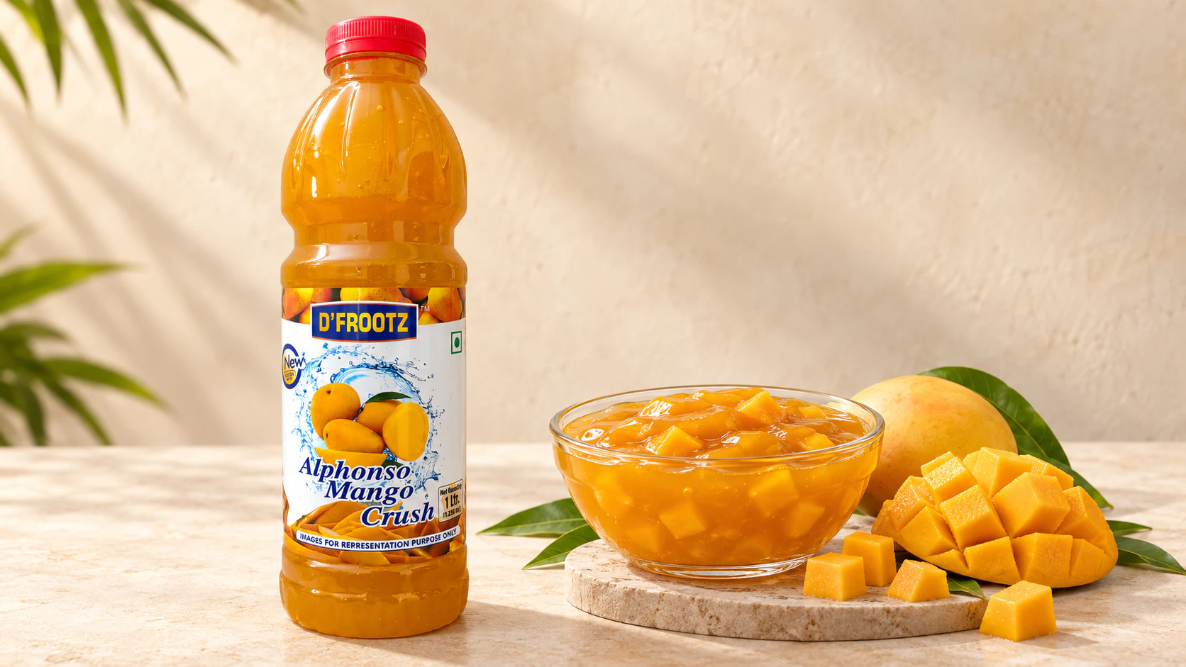 Alphonso Mango Fruit Crush for commercial food production
