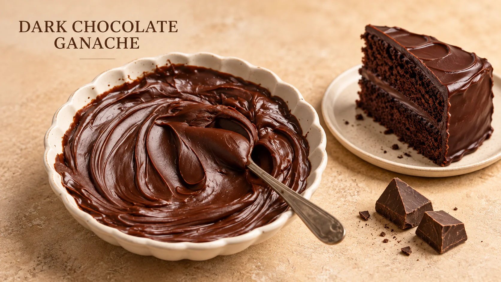 Dark Chocolate Ganache for commercial food production
