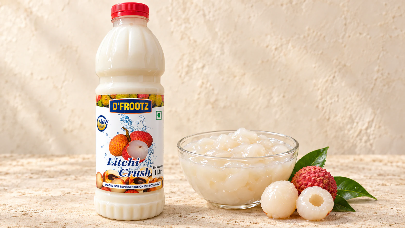 Litchi Fruit Crush for commercial food production