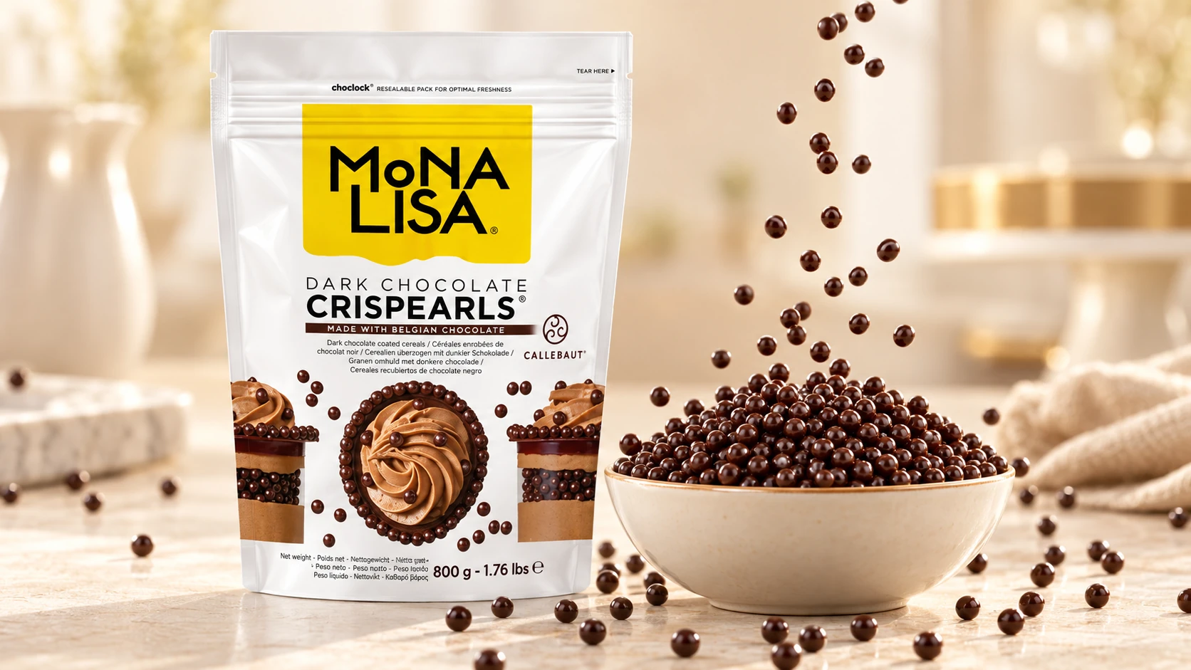 Dark Chocolate Coated Cereals for commercial food production