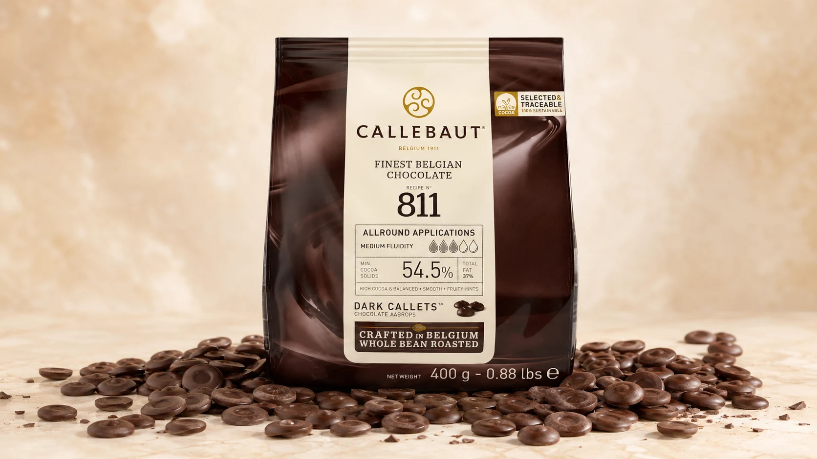 Dark Couverture 811 (54.5%) for commercial food production