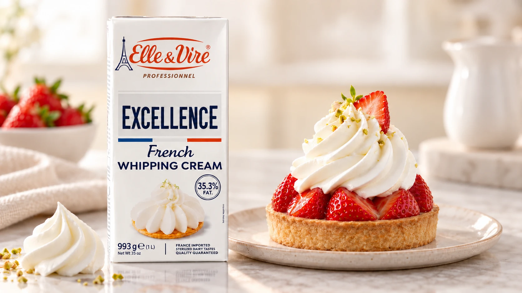Excellence Whipping Cream 35.3% for commercial food production