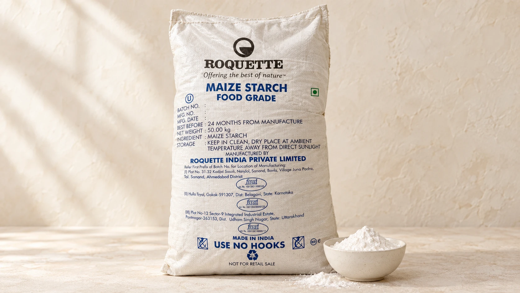 Maize Starch for commercial food production